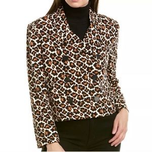NWT Diane von furstenberg leopard print blazer size medium